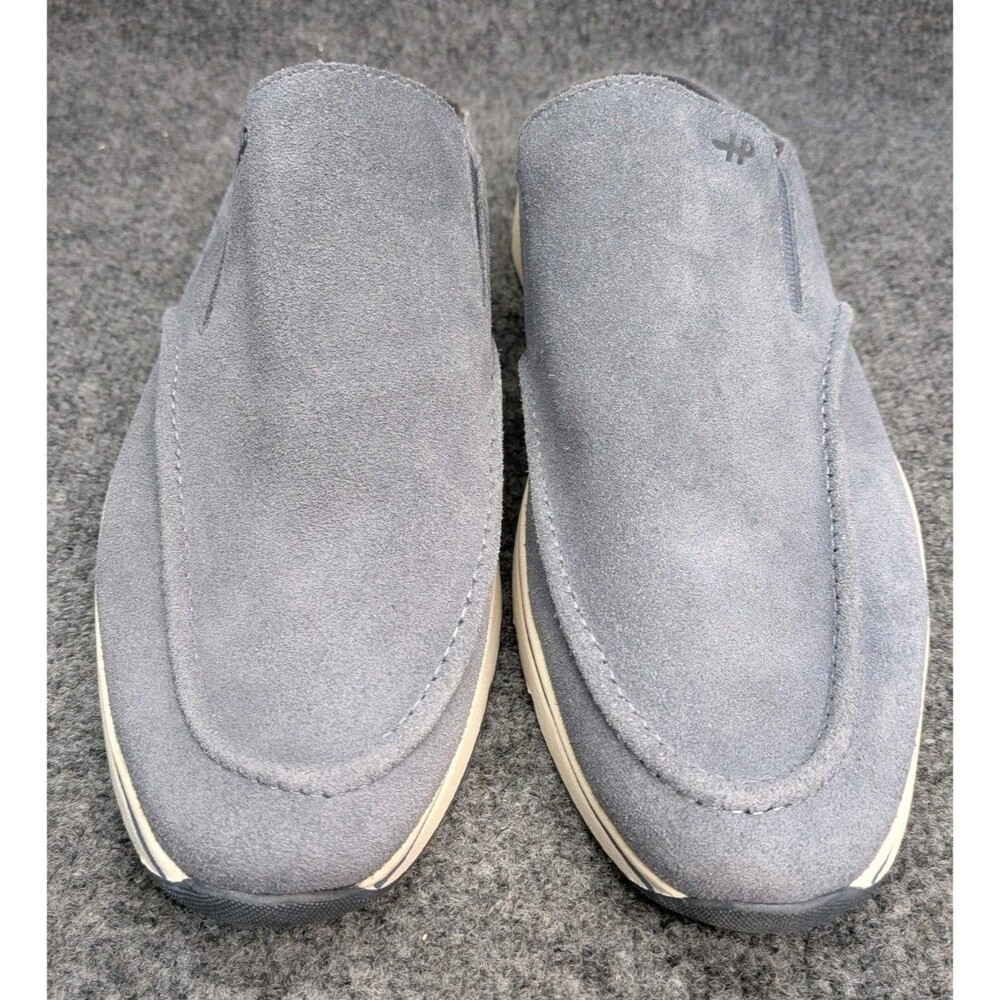 Hush Puppies Trixie Women’s 10M Gray Suede Slip On Mule Clogs Bounce Comfort